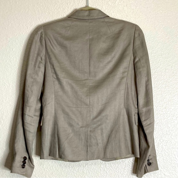 J. Crew Classic Schoolboy Blazer Size 2 Tan Linen - Picture 7 of 12